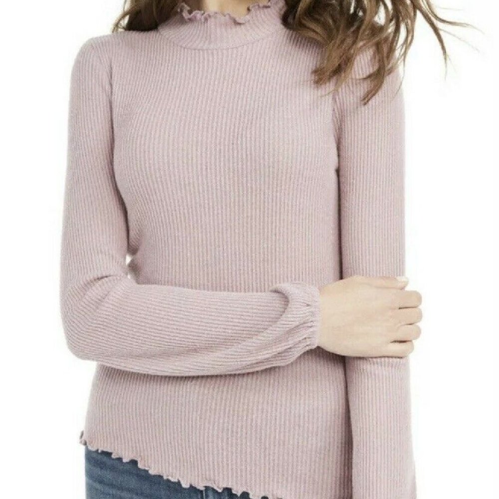American Rag Long Sleeve Mock Neck Top Size L/XL -Rose Smoke- - Picture 3 of 7